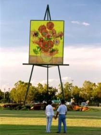 Van Gogh Sunflower Painting - Darwin Tourism 0