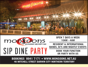 Monsoons Restaurant And Party Bar - Darwin Tourism 1