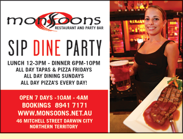Monsoons Restaurant And Party Bar - Darwin Tourism 2