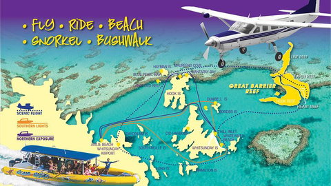 Scenic Flight - Great Barrier Reef, Heart Reef, Whitehaven Beach & Hill Inlet! - Darwin Tourism 0